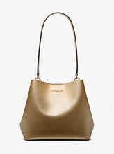 Load image into Gallery viewer, MICHAEL KORS PRATT MEDIUM BUCKET IN PALE GOLD