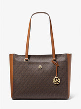 Load image into Gallery viewer, MICHAEL KORS MAISIE LARGE LOGO 3in1 TOTE BAG in SIGNATURE BROWN