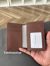 Load image into Gallery viewer, COACH MEDIUM CORNER ZIP WALLET SIGNATURE CANVAS IN TAN BROWN (CW786)