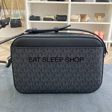 Load image into Gallery viewer, MICHAEL KORS JET SET ITEM LARGE EW ZIP CHAIN CROSSBODY IN SIGNATURE BLACK