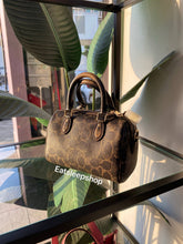Load image into Gallery viewer, COACH MINI ROWAN CROSSBODY BAG IN LOVED SIGNATURE CANVAS (CDY29 IMBRN) WITH CHARMS IN BROWN