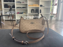 Load image into Gallery viewer, COACH TERI SHOULDER BAG IN SIGNATURE CANVAS (CV933 SVPWH) IN SAND TAUPE