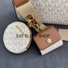 Load image into Gallery viewer, MICHAEL KORS JET SET TRAVEL SMALL CROSSBODY WITH TECH ATTACHED IN SIGNATURE VANILLA