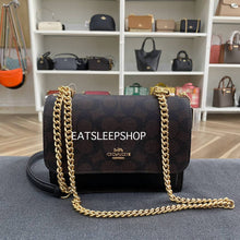 Load image into Gallery viewer, COACH MINI KLARE CROSSBODY BAG IN SIGNATURE CANVAS CW206 GOLD/WALNUT/BLACK