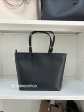 Load image into Gallery viewer, MICHAEL KORS JET SET TRAVEL MEDIUM DOUBLE POCKET TOTE LEATHER IN BLACK
