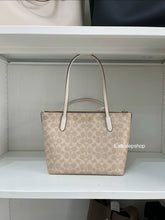 Load image into Gallery viewer, COACH FIONA ZIP TOTE BAG CBT18 IN SAND CHALK