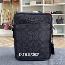 Load image into Gallery viewer, COACH SULLIVAN CROSSBODY IN BLOCKED SIGNATURE CANVAS CW388 IN GUNMETAL/CHARCOAL/BLACK