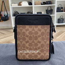 Load image into Gallery viewer, COACH SULLIVAN CROSSBODY IN BLOCKED SIGNATURE CANVAS CW386 IN QB/TAN/CHARCOAL/BLACK