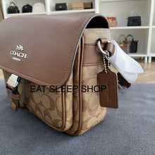 Load image into Gallery viewer, COACH PACE MESSENGER BAG IN SIGNATURE CANVAS CR131 IN /KHAKI/SADDLE