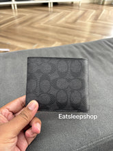 Load image into Gallery viewer, COACH 3 IN 1 WALLET IN SIGNATURE CANVAS CW380 IN CHARCOAL BLACK