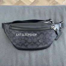 Load image into Gallery viewer, COACH WARREN MINI BELT BAG IN SIGNATURE CANVAS CW369 IN GUNMETAL/CHARCOAL/BLACK