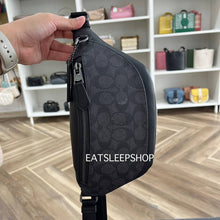 Load image into Gallery viewer, COACH WARREN MINI BELT BAG IN SIGNATURE CANVAS CW369 IN GUNMETAL/CHARCOAL/BLACK