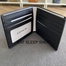 Load image into Gallery viewer, COACH ID BILLFOLD WALLET IN SIGNATURE CANVAS IN QB TAN (COACH 66551)