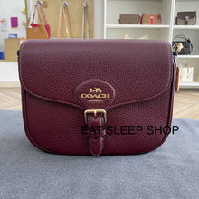 Load image into Gallery viewer, COACH AMELIA SADDLE BAG (COACH CP107) GOLD/MERLOT