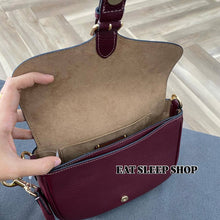 Load image into Gallery viewer, COACH AMELIA SADDLE BAG (COACH CP107) GOLD/MERLOT