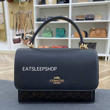 Load image into Gallery viewer, COACH KLARE TOP HANDLE BAG IN SIGNATURE CANVAS CY687 GOLD/WALNUT/BLACK