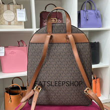 Load image into Gallery viewer, MICHAEL KORS JAYCEE BACKPACK LARGE IN SIGNATURE BROWN