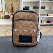 Load image into Gallery viewer, COACH RACER SLING PACK IN SIGNATURE CV763 IN QB/TAN/BLACK