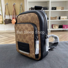 Load image into Gallery viewer, COACH RACER SLING PACK IN SIGNATURE CV763 IN QB/TAN/BLACK