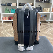 Load image into Gallery viewer, COACH MEN WARNER BACKPACK IN SIGNATURE TAN/BLACK CW211