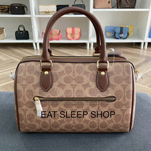 Load image into Gallery viewer, COACH ROWAN SATCHEL IN SIGNATURE CANVAS IM/TAN/BROWN (CV961)