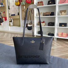 Load image into Gallery viewer, COACH FIONA ZIP TOTE BAG CW395 IN GOLD/BLACK