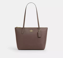 Load image into Gallery viewer, COACH FIONA ZIP TOTE BAG CW395 IN DARK STONE