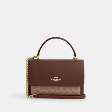 Load image into Gallery viewer, COACH KLARE TOP HANDLE BAG IN SIGNATURE CANVAS CY687 GOLD/TAN/BROWN