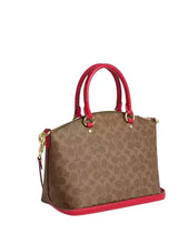 Load image into Gallery viewer, COACH SADIE SATCHEL BAG CCM70 IN TAN CARNATION