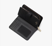 Load image into Gallery viewer, KATE SPADE LENA MEDIUM BIFOLD WALLET IN BLACK