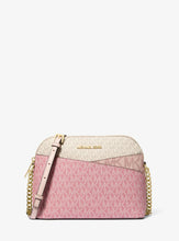 Load image into Gallery viewer, MICHAEL KORS MEDIUM DOME XCROSS CROSSBODY SIGNATURE IN POWDER BLUSH ROSE POUDRE MULTI