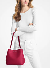 Load image into Gallery viewer, MICHAEL KORS PRATT MEDIUM BUCKET SHOULDER IN DARK RASPBERRY