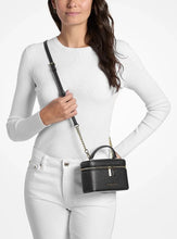 Load image into Gallery viewer, MICHAEL KORS VIVI SMALL SIGNATURE VANITY CROSSBODY IN BLACK