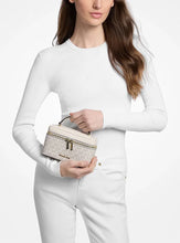 Load image into Gallery viewer, MICHAEL KORS VIVI SMALL SIGNATURE VANITY CROSSBODY IN LIGHT CREAM
