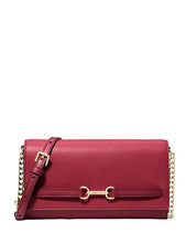 Load image into Gallery viewer, MICHAEL KORS CARSON LARGE SIGNATURE CONVERTIBLE CROSSBODY BAG IN CHERRY