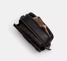 Load image into Gallery viewer, COACH WYATT CROSSBODY IN SIGNATURE CANVAS CHARCOAL BLACK CM109