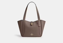 Load image into Gallery viewer, COACH HADLEY TURNLOCK TOTE BAG CAL17 IN DARK/STONE
