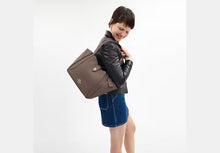Load image into Gallery viewer, COACH HADLEY TURNLOCK TOTE BAG CAL17 IN DARK/STONE