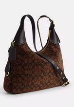 Load image into Gallery viewer, COACH ELLA SHOULDER IN SIGNATURE CHENILLE TRUFFLE