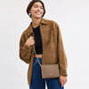 COACH SLIM CROSSBODY BAG IN SIGNATURE CANVAS (COACH CW204) GOLD/TAN/BLACK