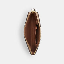 Load image into Gallery viewer, CORNER CORNER ZIP WRISTLET IN SIGNATURE CANVAS WITH STRIPE (COACH CW854) GOLD/SAND/CHALK