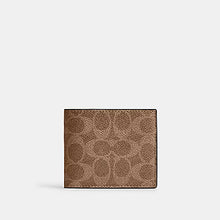 Load image into Gallery viewer, COACH ID BILLFOLD WALLET IN SIGNATURE CANVAS (COACH CY394) QB/TAN/BLACK