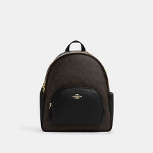 Load image into Gallery viewer, COACH COURT BACKPACK IN SIGNATURE CANVAS (COACH CZ176) GOLD/WALNUT/BLACK
