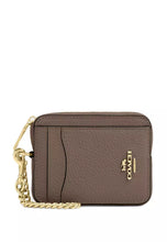 Load image into Gallery viewer, ZIP CARD CASE IN DARK STONE (COACH 6303)