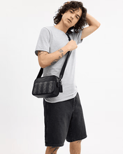 Load image into Gallery viewer, COACH GRAHAM CROSSBODY BAG IN SIGNATURE CANVAS IN STRIPES (CDX92 QBYTS) IN BLACK GREY