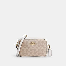 Load image into Gallery viewer, COACH MINI JAMIE CAMERA BAG IN SIGNATURE CANVAS (COACH CY752) GOLD/SAND/CHALK