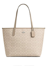 Load image into Gallery viewer, COACH CITY TOTE BAG IN SIGNATURE CANVAS (COACH CV976) IN SAND TAUPE