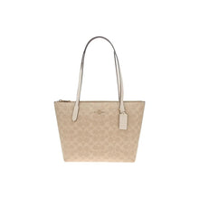 Load image into Gallery viewer, COACH FIONA ZIP TOTE BAG CBT18 IN SAND CHALK