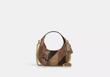 Load image into Gallery viewer, COACH CARMEN MINI CROSSBODY BAG WITH PATCHWORK CCE62 IN MUSHROOM MULTI