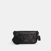 Load image into Gallery viewer, COACH ELIAS BELT BAG IN SIGNATURE CAMO PRINT CW314 IN GUNMETAL/GREY MULTI